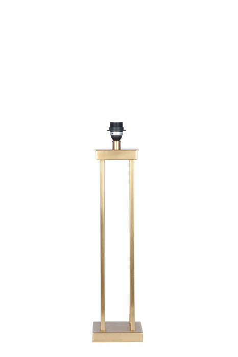 Langston Satin Brass Metal Four Post Table Lamp