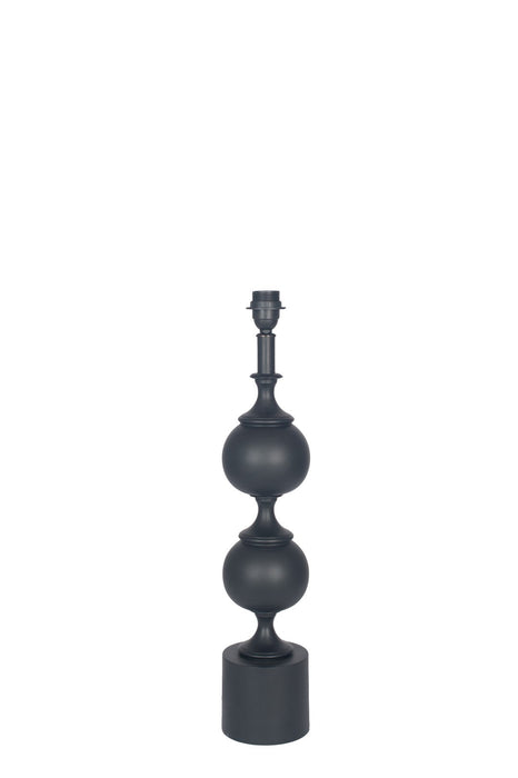 Asilah Matt Black Aluminium Tall Footed Table Lamp