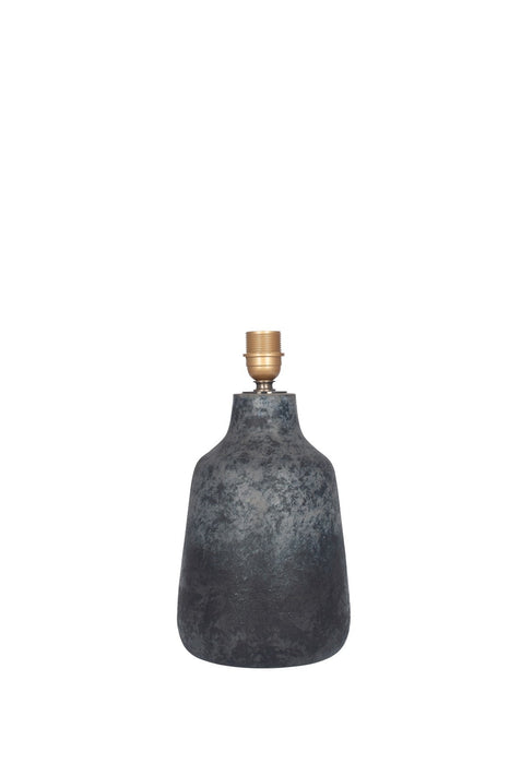 Vulcan Textured Volcanic Effect Grey Stoneware Table Lamp