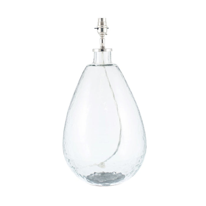 Savannah Organic Shape Tall Clear Glass Table Lamp