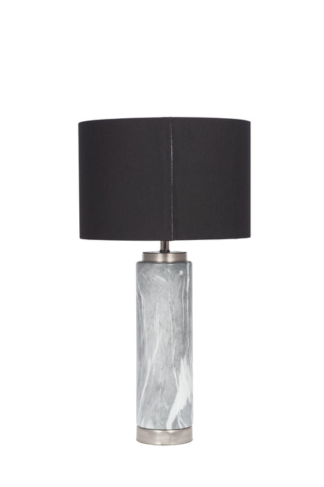 Carrara Grey Marble Effect Tall Ceramic Table Lamp