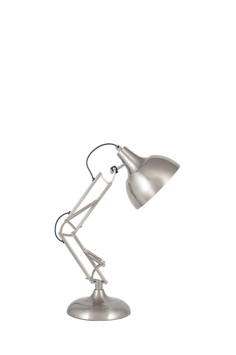 Alonzo Brushed Chrome Metal Task Table Lamp