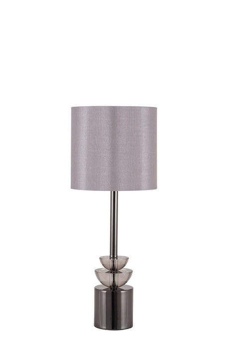 Arran Smoke Glass and Pewter Small Table Lamp