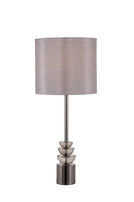 Arran Smoke Glass and Pewter Tall Table Lamp