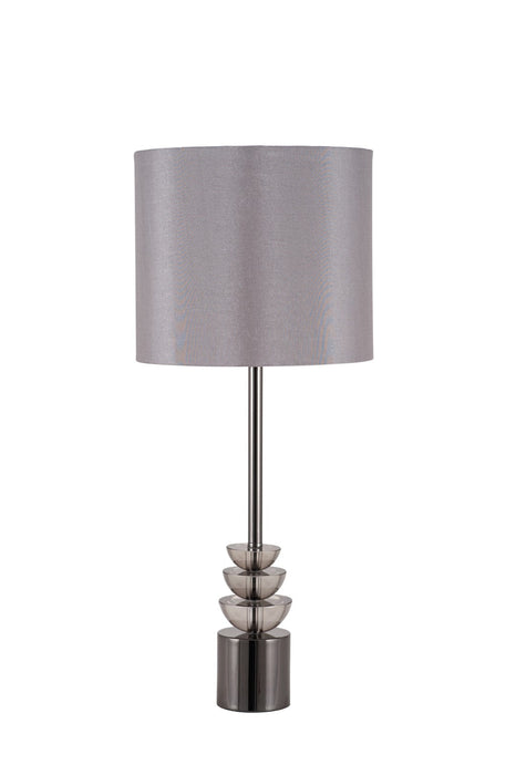 Arran Smoke Glass and Pewter Tall Table Lamp