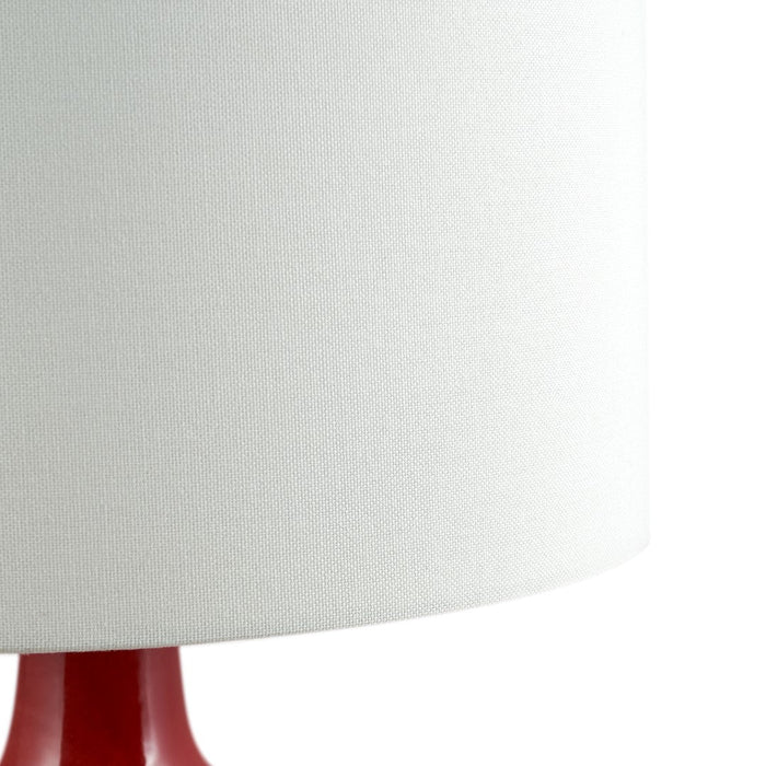 Poiret Red Art Deco Detail Ceramic Table Lamp