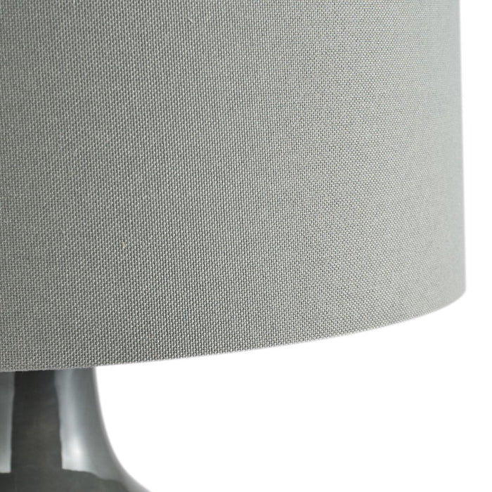 Poiret Grey Art Deco Detail Ceramic Table Lamp