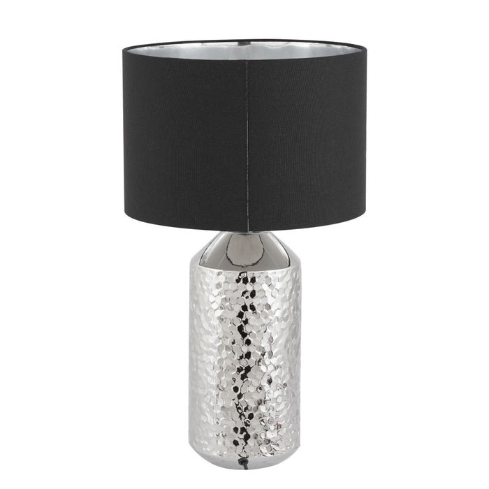 Vega Silver Textured Ceramic Table Lamp