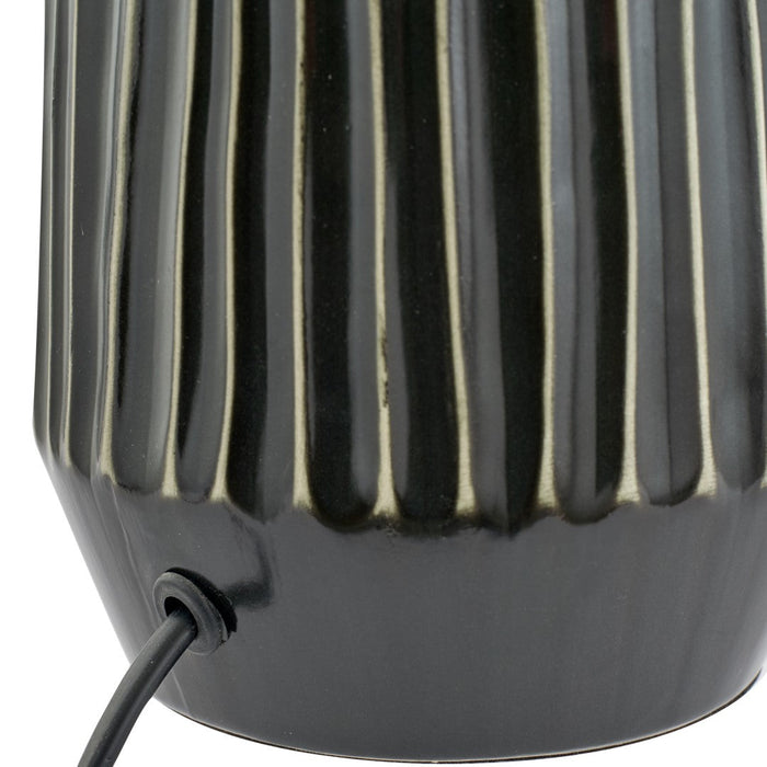 Artemis Grey Textured Ceramic & Brushed Silver Tall Table Lamp