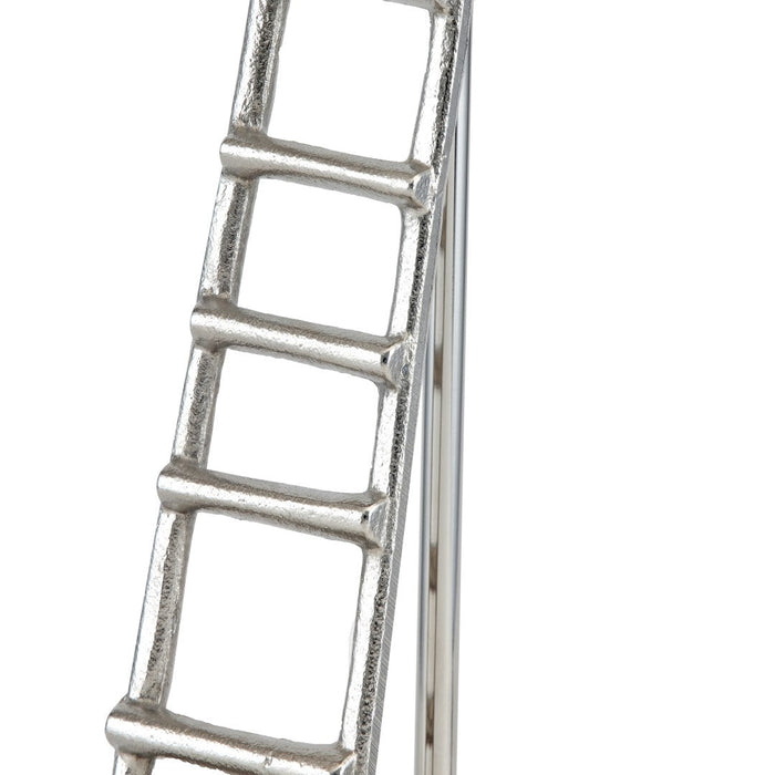 Echelle Shiny Silver Metal Ladder Table Lamp