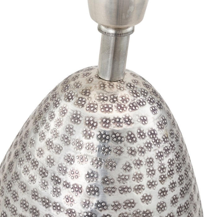 Miriam Antique Silver Metal Hammered Table Lamp