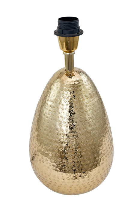 Miriam Shiny Gold Metal Hammered Table Lamp