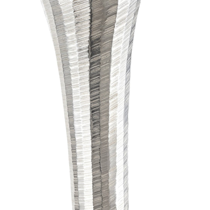 Parsons Shiny Silver Tall Neck Metal Table Lamp