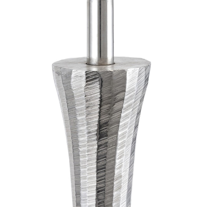 Parsons Shiny Silver Tall Neck Metal Table Lamp