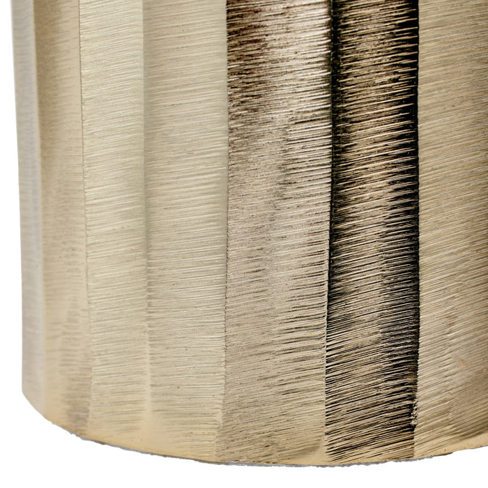 Valand Shiny Gold Stripe Textured Metal Table Lamp