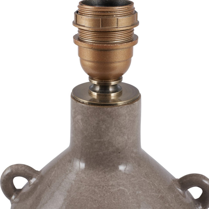 Nefeli Grey Gloss Urn Stoneware Table Lamp