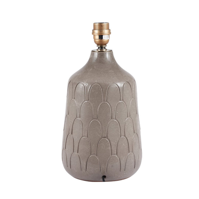 Coco Grey Gloss Arch Design Stoneware Table Lamp