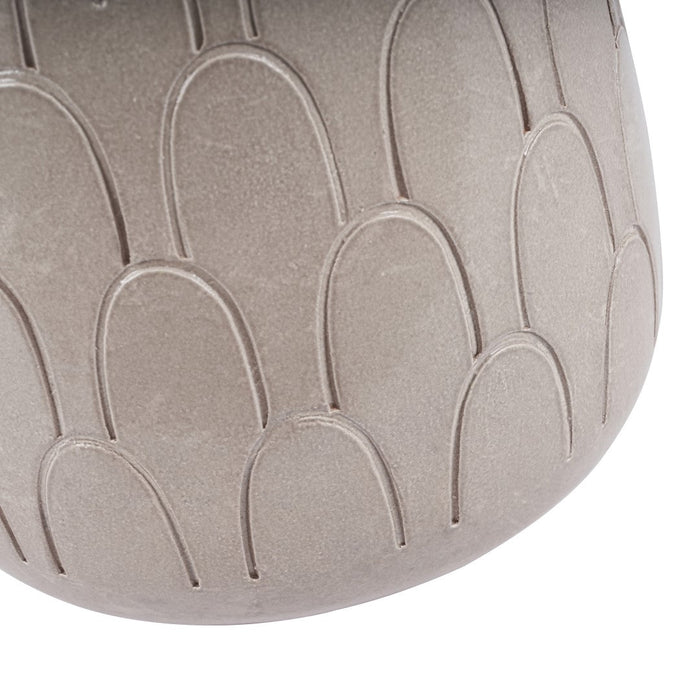 Coco Grey Gloss Arch Design Stoneware Table Lamp