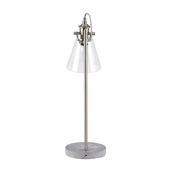 Chaplin Concrete, Chrome and Glass Table Lamp