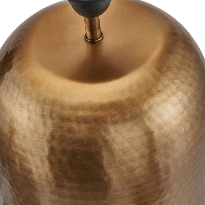 Kochi Antique Brass Metal Hammered Table Lamp