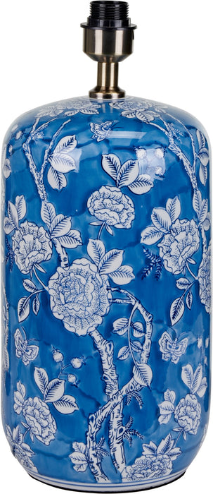 Altheda Blue and White Floral Ceramic Table Lamp