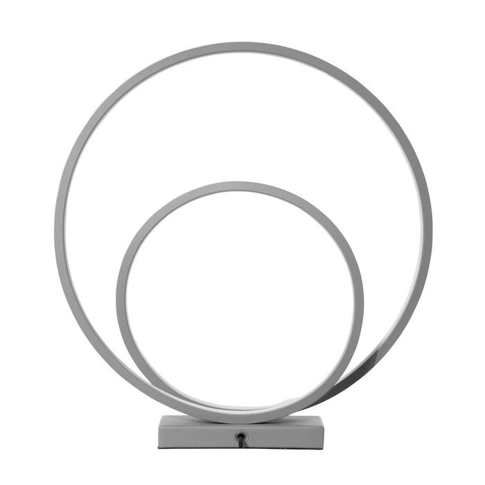Ara Grey Double Circle LED Table Lamp