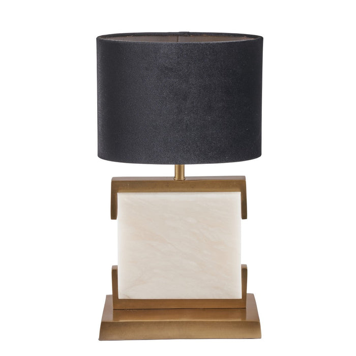 Romina Alabaster and Brass Table Lamp