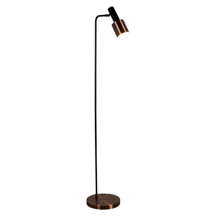 DENMARK 1LT FLOOR LAMP, BLACK, ANTIQUE COPPER