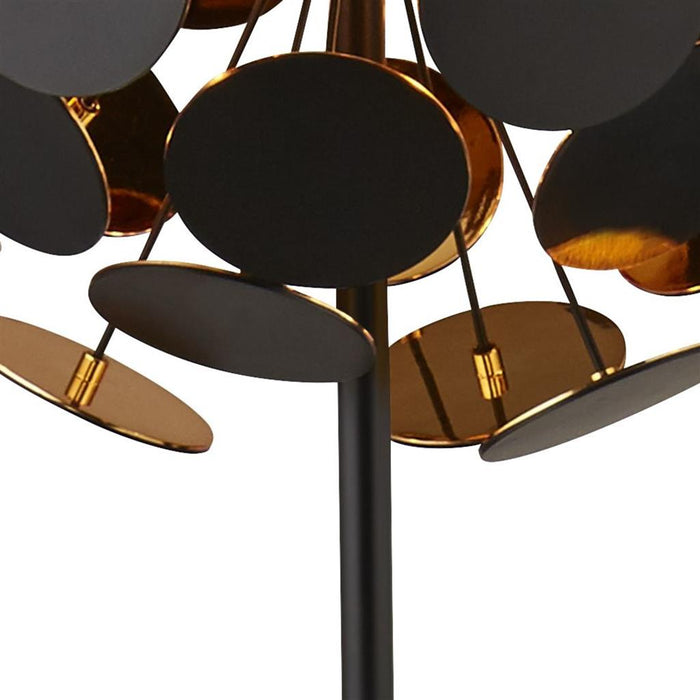 DISCUS BLACK/GOLD 3LT TABLE LAMP
