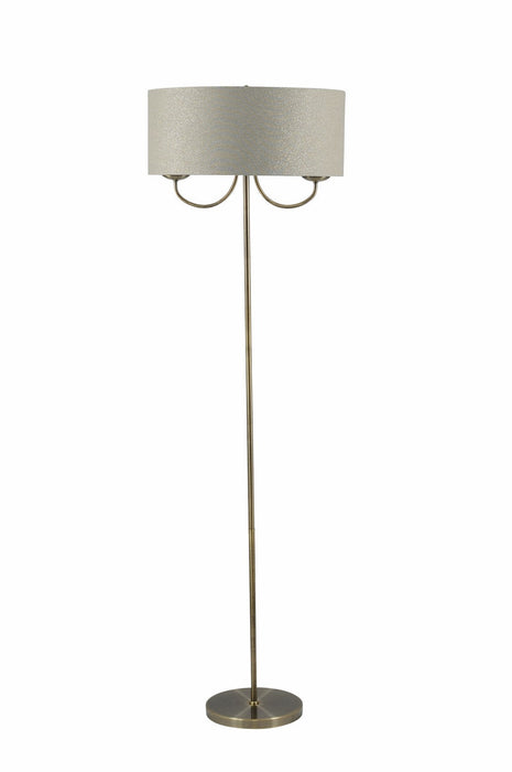 Madeleine Antique Brass Metal Candelabra Floor Lamp