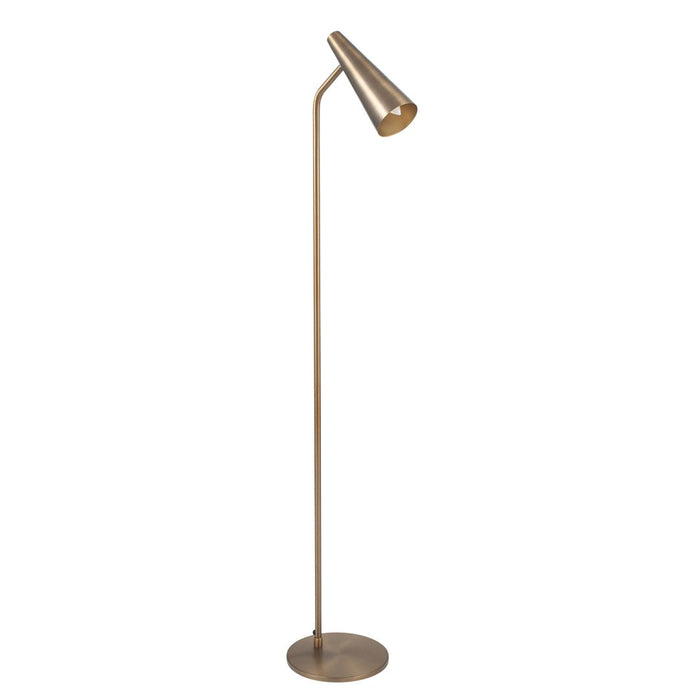 Farrah Antique Brass Task Floor Lamp