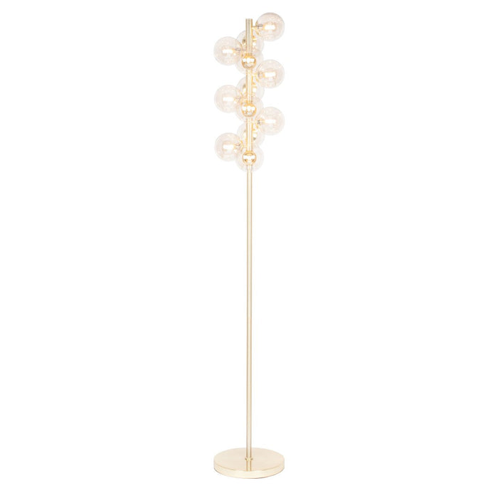 Vecchio Lustre Glass Orb and Gold Floor Lamp