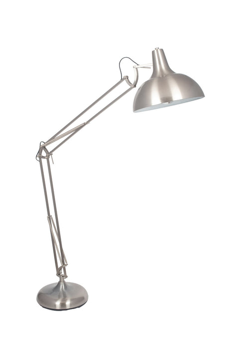 Alonzo Brushed Chrome Metal Task Floor Lamp