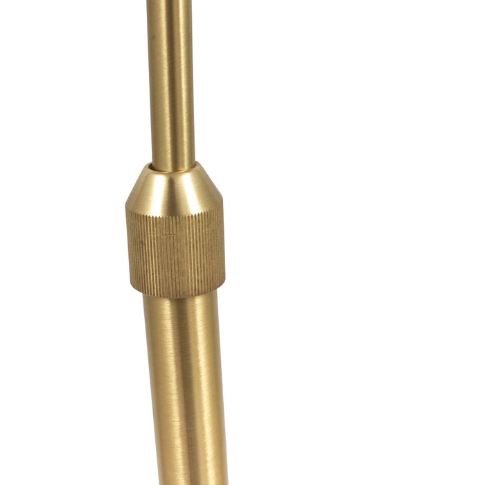 Feliciani Brushed Brass Metal and White Marble Floor Lamp