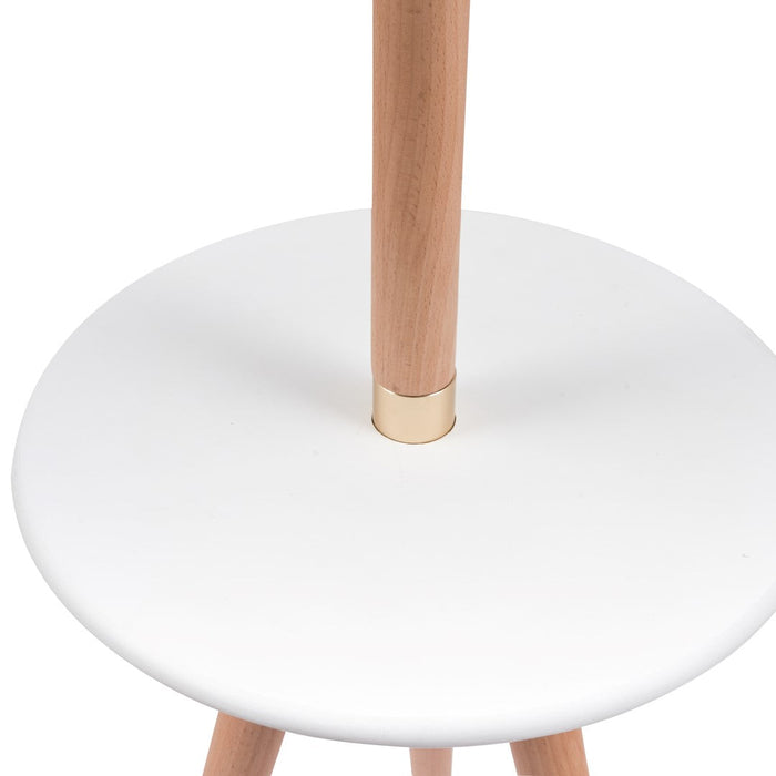 Malmo Natural Wood & White Table Floor Lamp