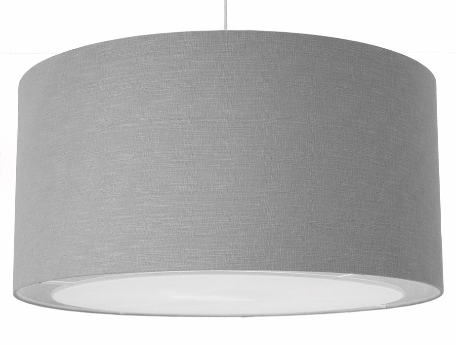 Lino 60cm Grey Linen Easy Fit Pendant with Diffuser