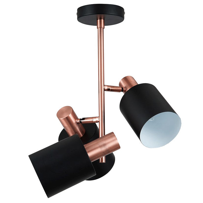 Biba Black & Antique Copper 3 Light Electrified Pendant