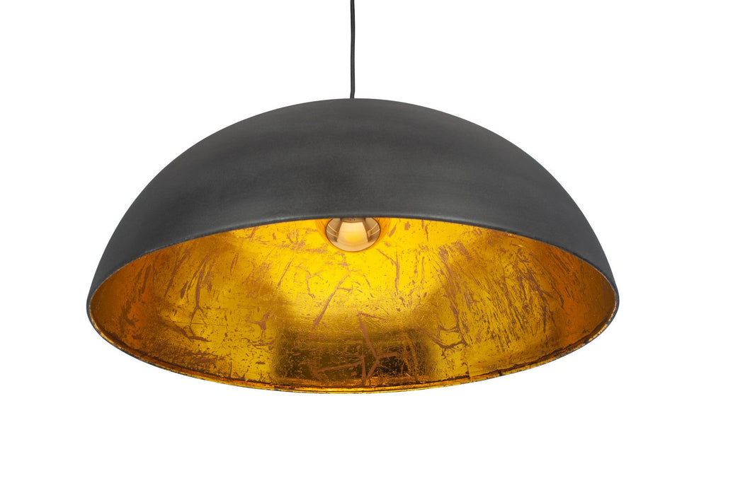 Anders Matt Black and Gold Leaf Dome Pendant