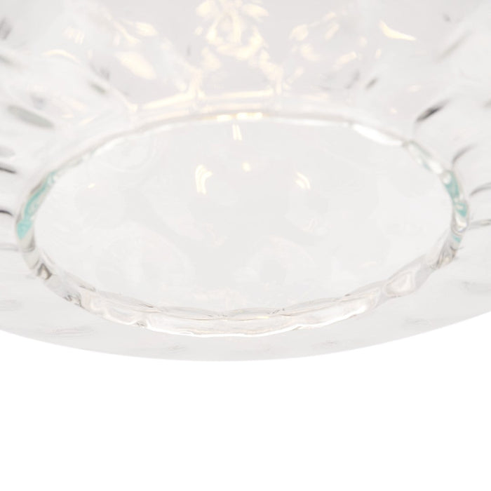 Azores Clear Textured Glass Oval Pendant