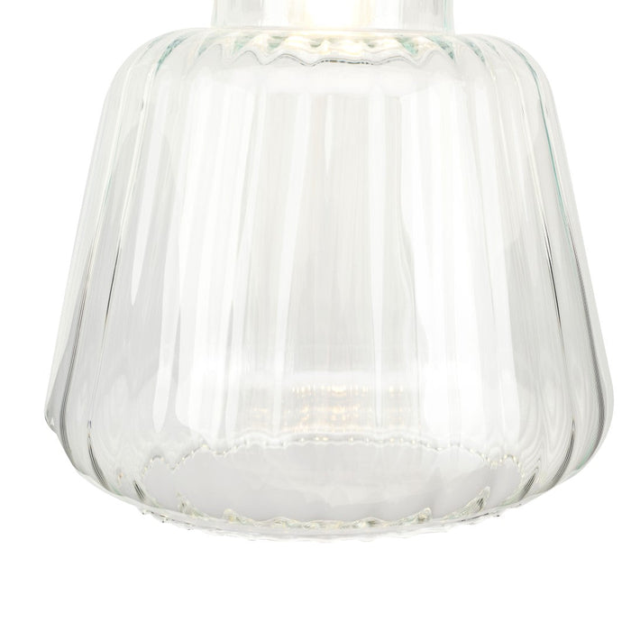 Porto Clear Optic Glass Tapered Pendant