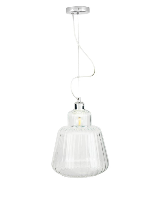 Porto Clear Optic Glass Tapered Pendant
