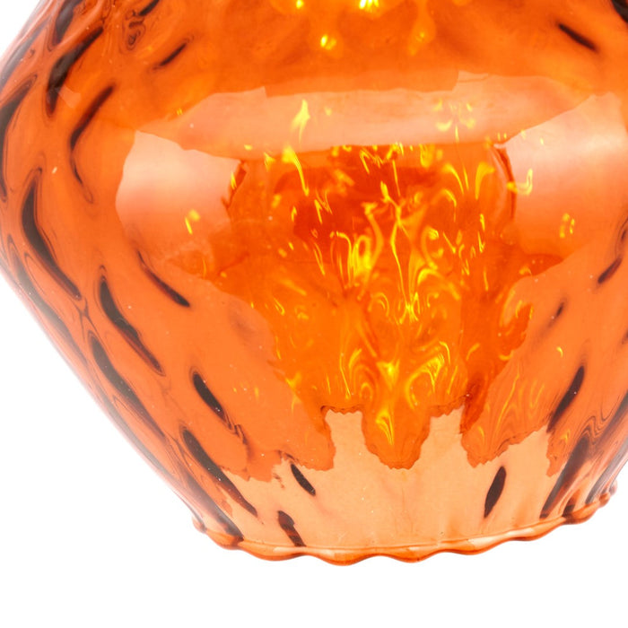 Lisbon Orange Optic Diamond Glass Pendant