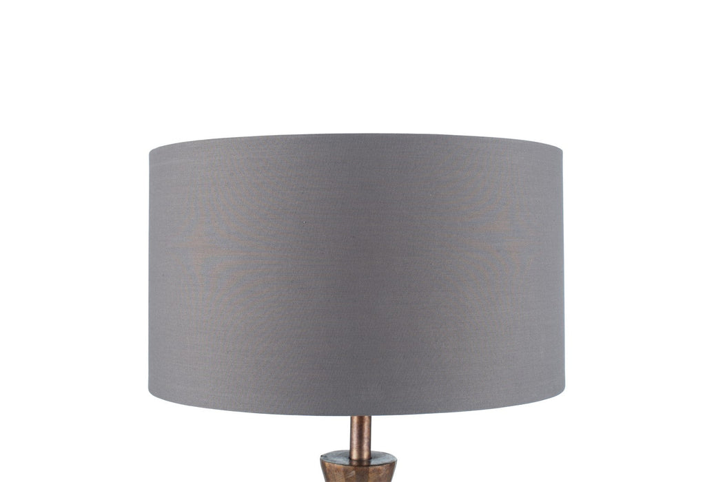 Harry 30cm Steel Grey Poly Cotton Cylinder Shade