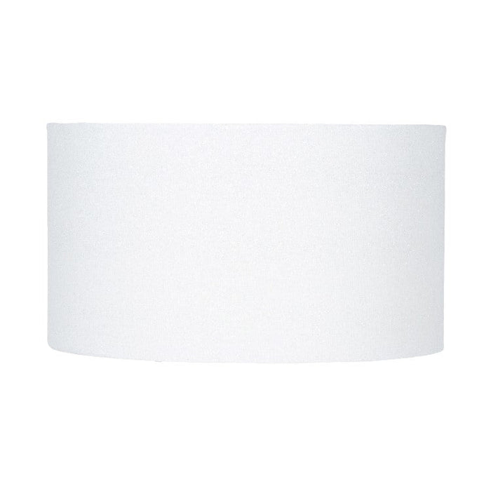 Bassey 35cm White Glitter Cylinder Poly Cotton Shade