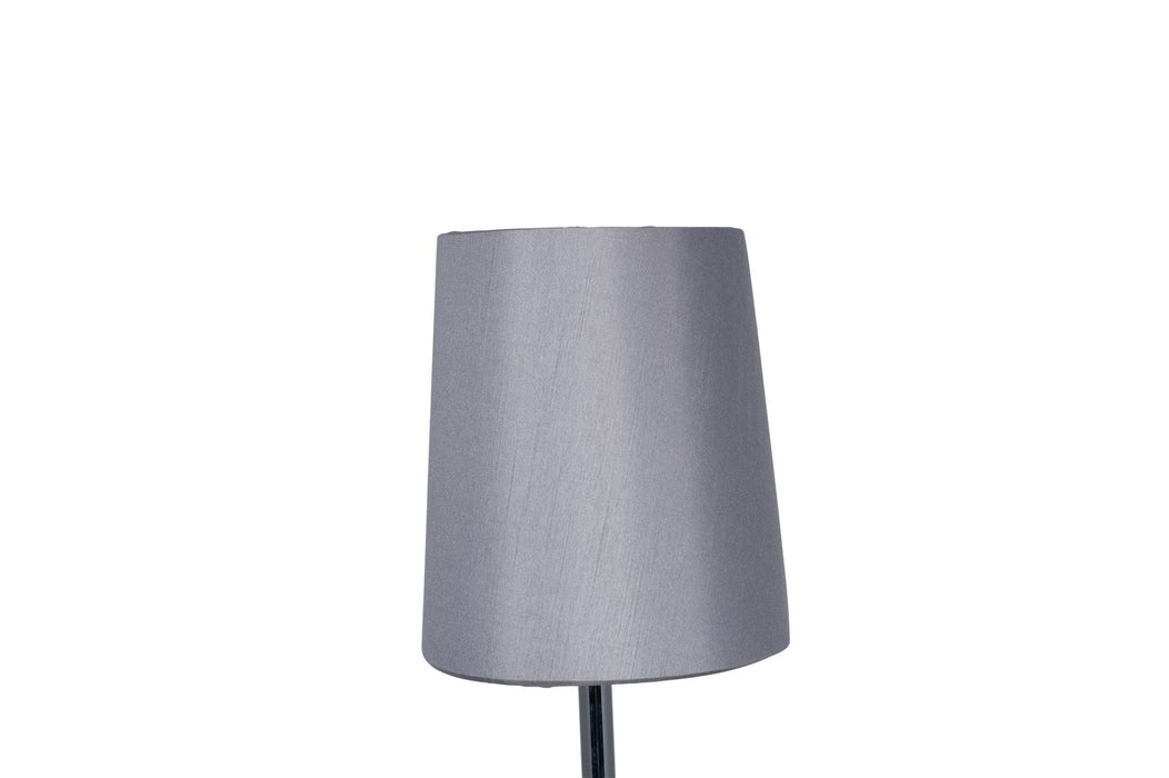 Martha 30cm Steel Grey Oval Polysilk Tapered Shade