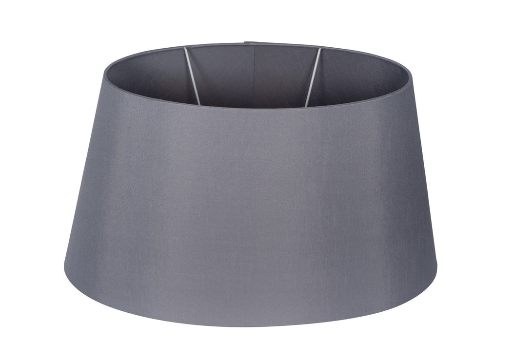 Martha 50cm Steel Grey Oval Polysilk Tapered Shade