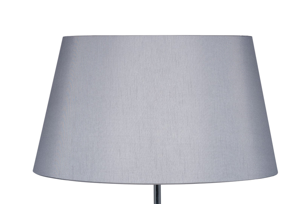 Martha 50cm Steel Grey Oval Polysilk Tapered Shade