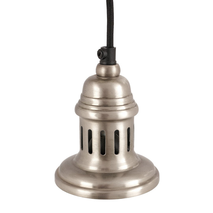 Antique Silver Metal Electrical Ceiling Fitting for Café & Dome Pendants