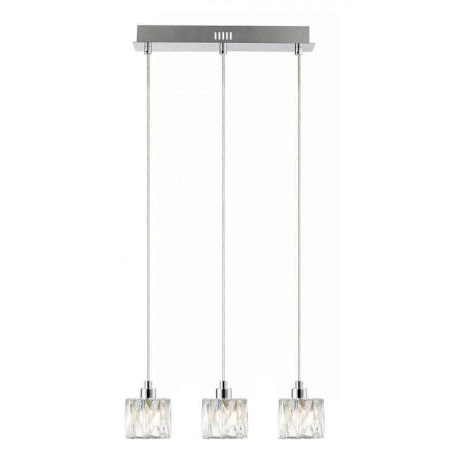 Aurora 3 Light Extra Small Crystal Pendant Bar