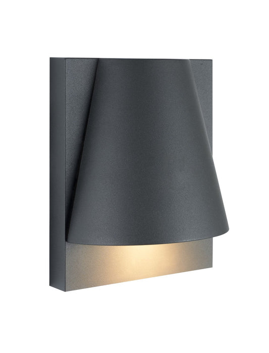 Dark Grey Metal Conical Wall Light